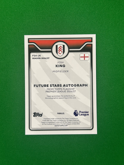 Josh King Future Stars Autograph Black and White 08/75 — back