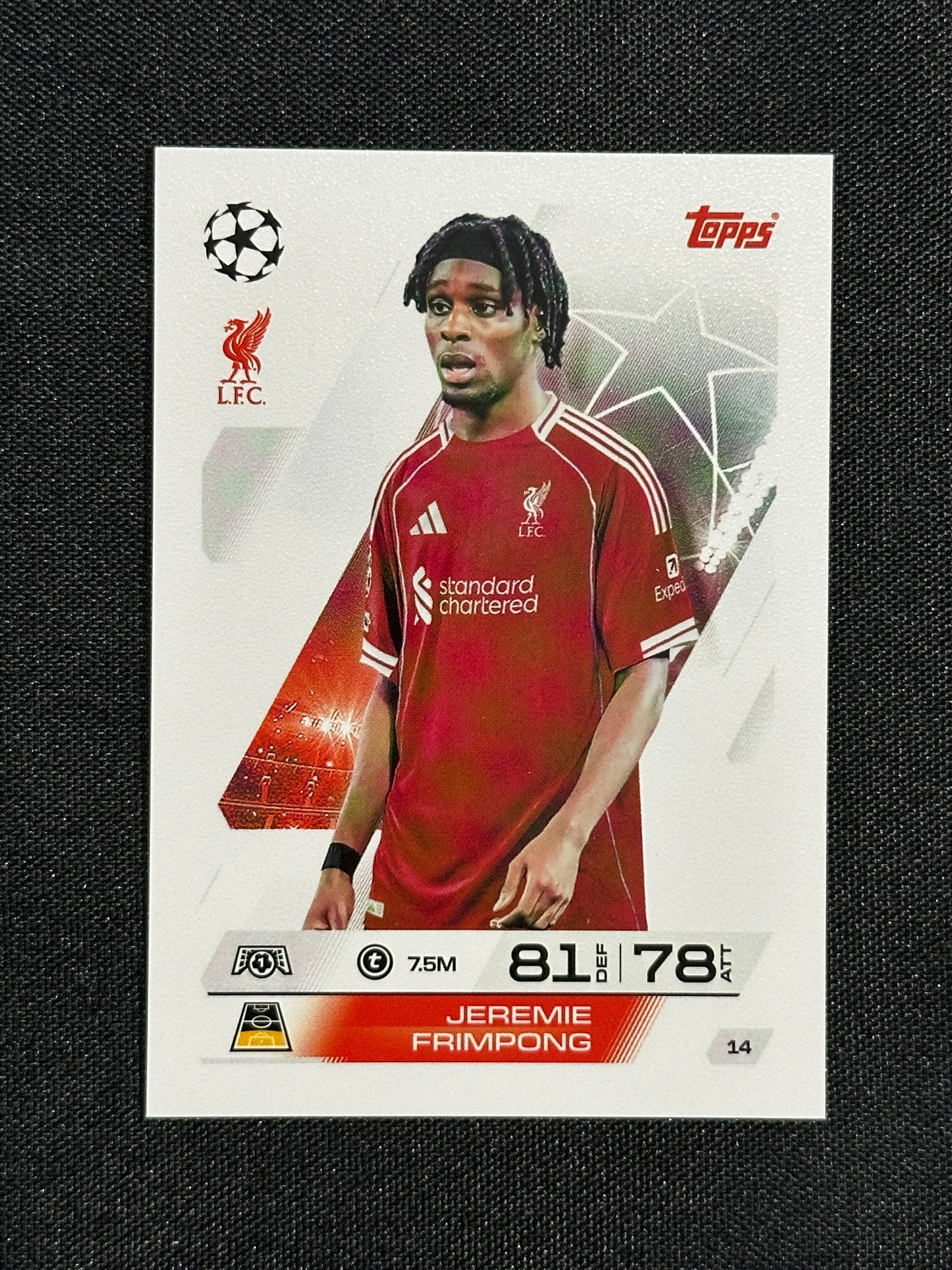 14 Jeremie Frimpong Liverpool Base - Topps Match Attax 2025/26