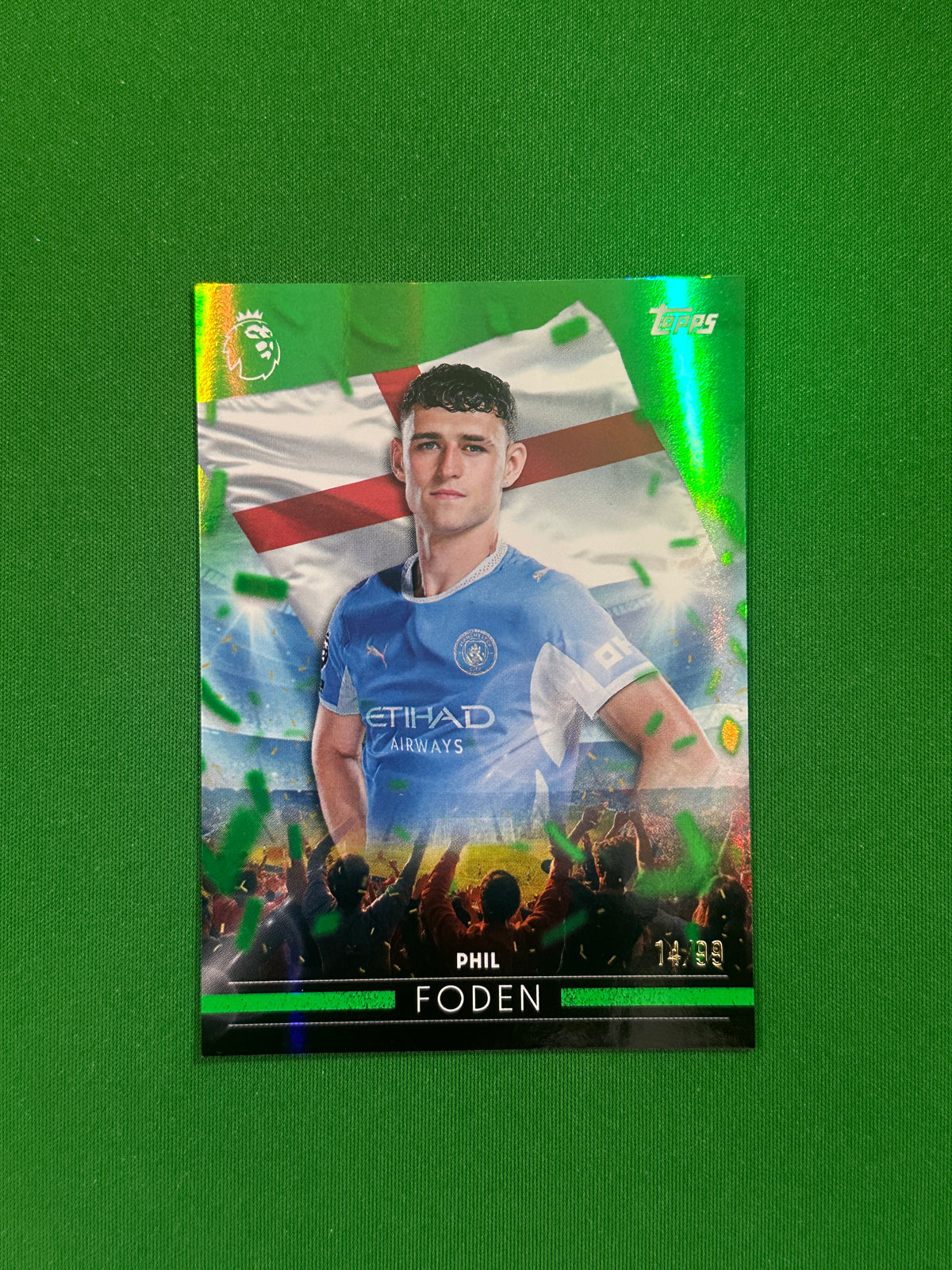 Phil Foden Flying the Flag Green 14/99 — front