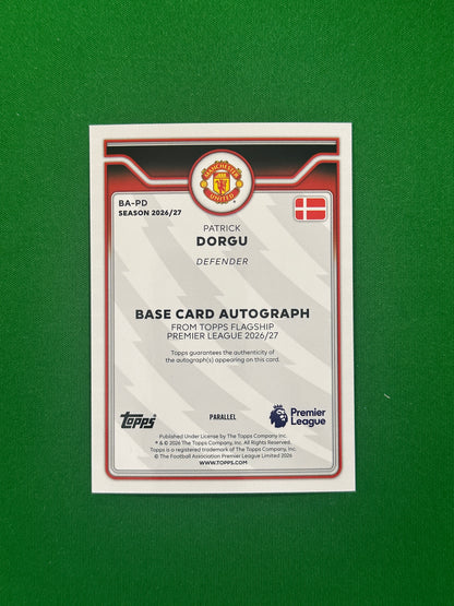 Patrick Dorgu Autograph Orange 04/25 — back