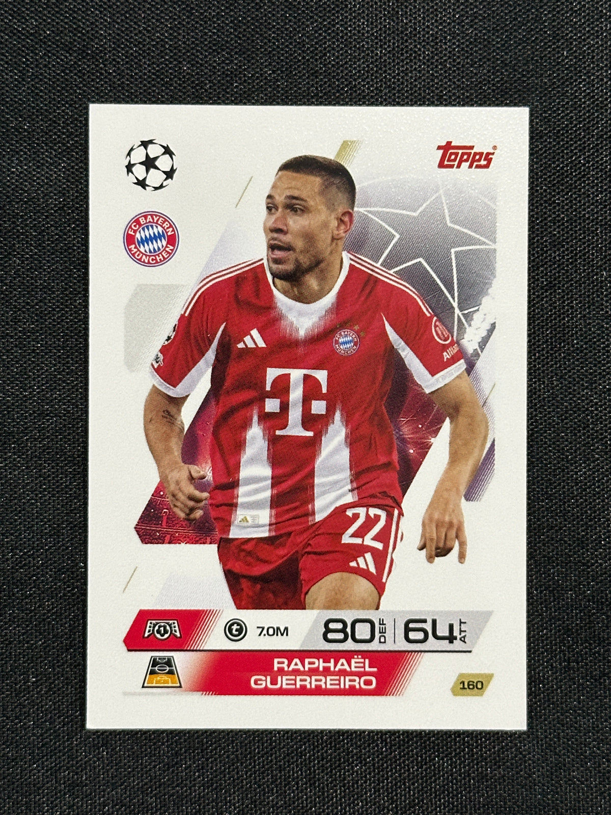 160 Raphaël Guerreiro Bayern München Base - Topps Match Attax 2025/26