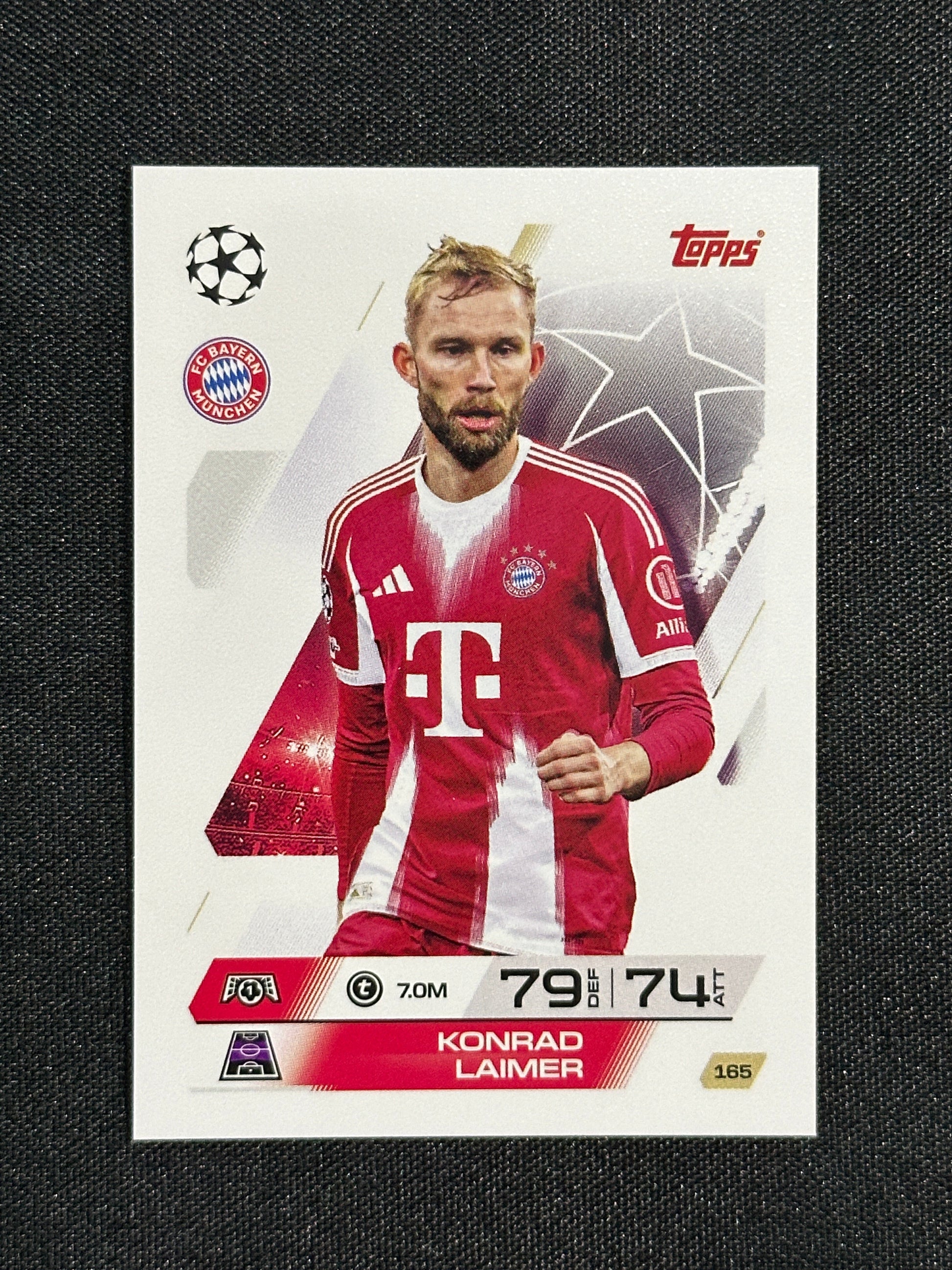 165 Konrad Laimer Bayern München Base - Topps Match Attax 2025/26