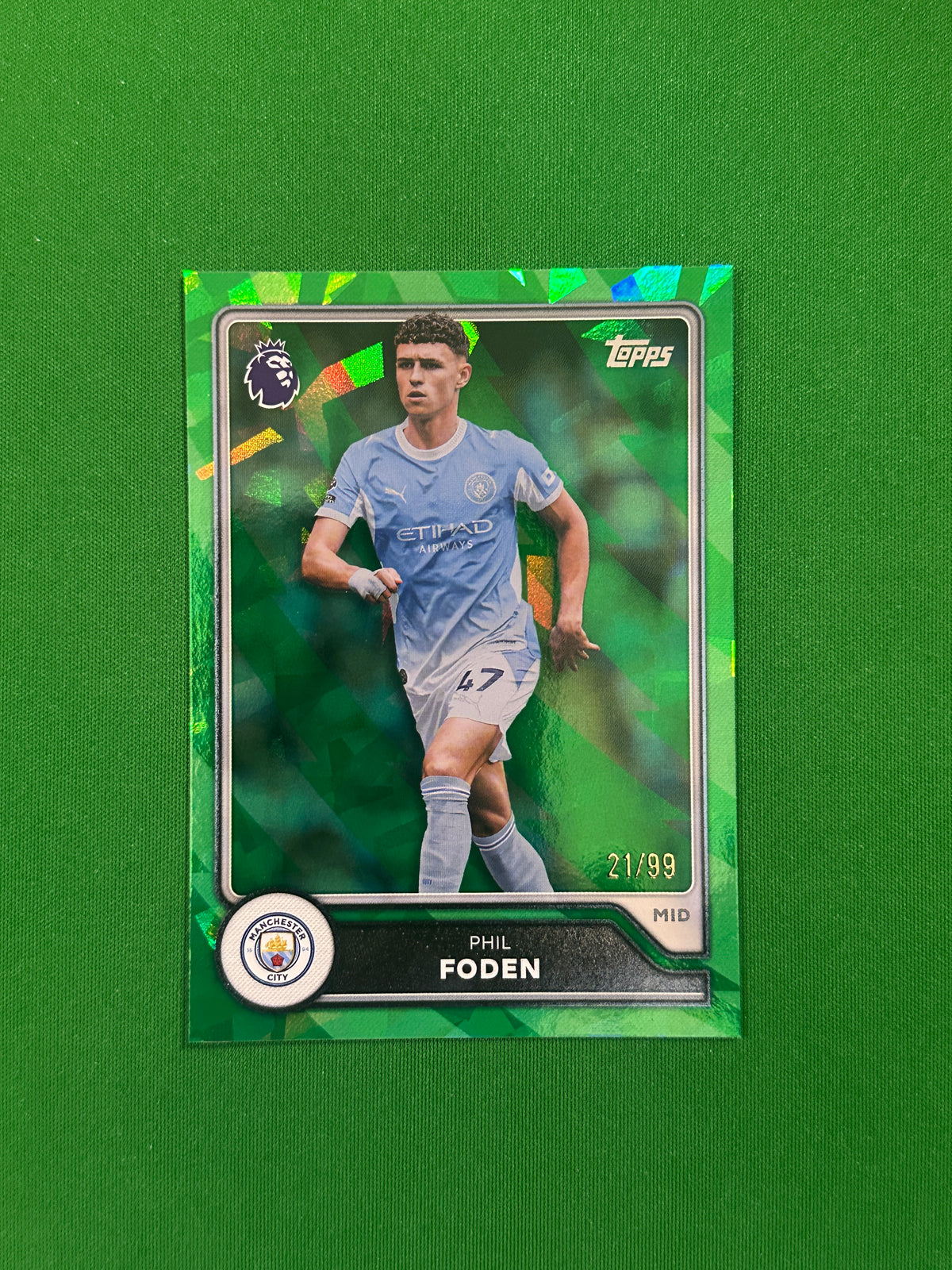 Phil Foden Green 21/99 — front