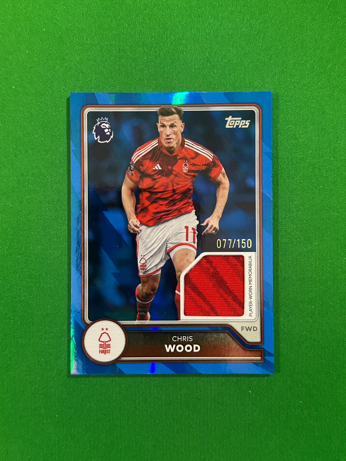 Chris Wood Relic Blue 077/150 — front