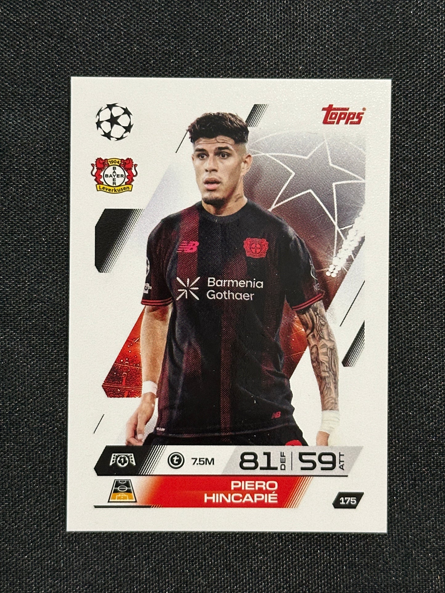175 Piero Hincapié Bayer Leverkusen Base - Topps Match Attax 2025/26