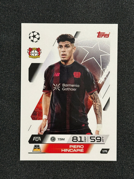 175 Piero Hincapié Bayer Leverkusen Base - Topps Match Attax 2025/26