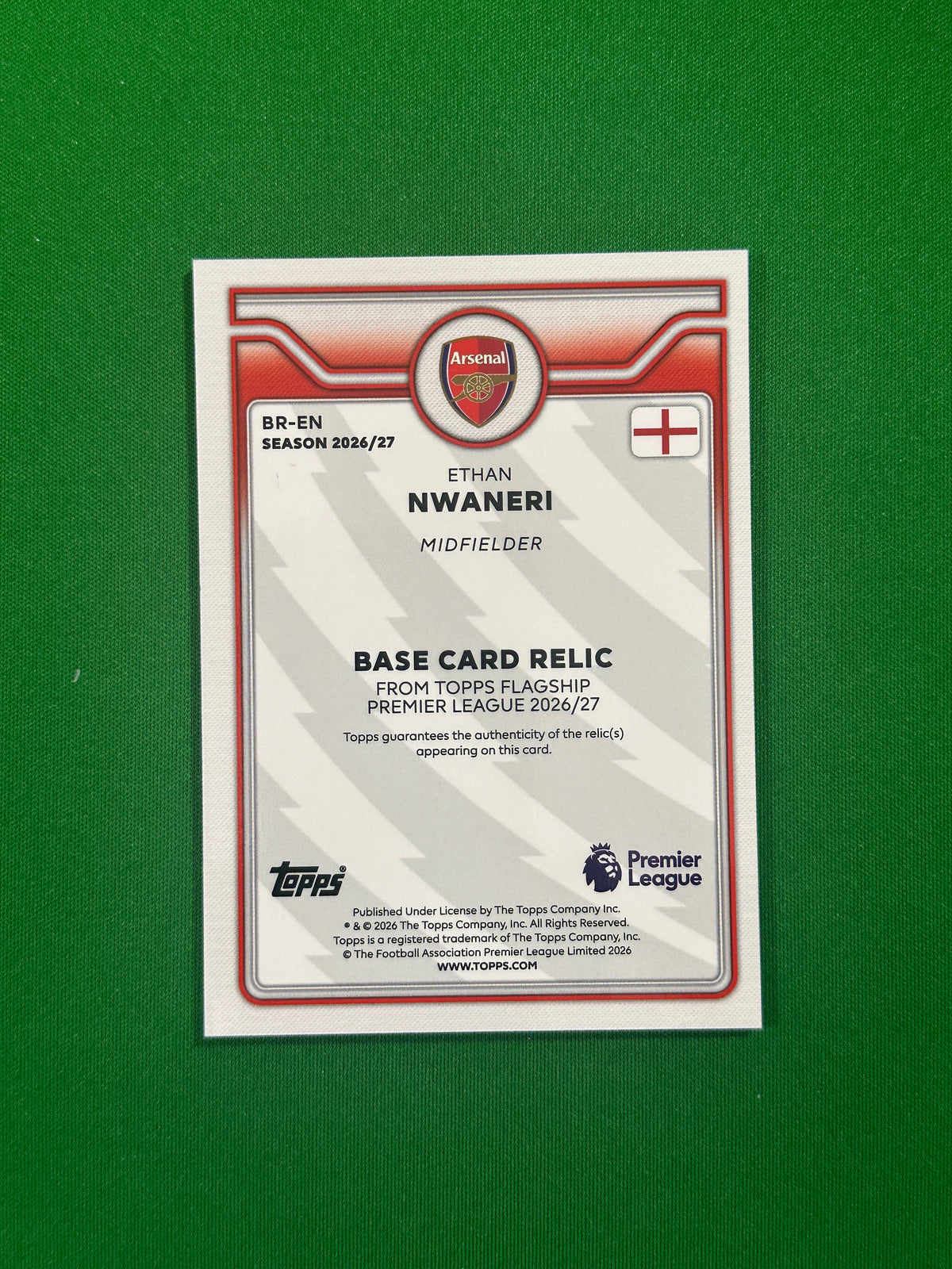 Ethan Nwaneri Relic — back