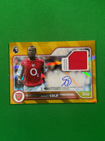 Ashley Cole Autograph Relic Gold 35/50 — front