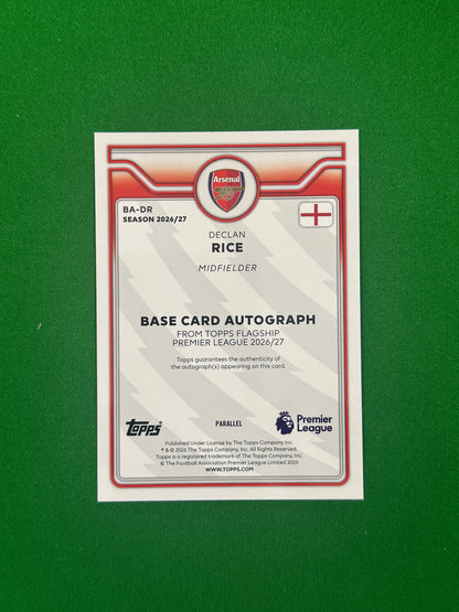 Declan Rice Autograph Netbuster 05/38 — back