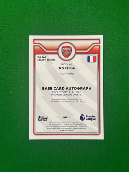 Nicolas Anelka Autograph Orange 07/25 — back