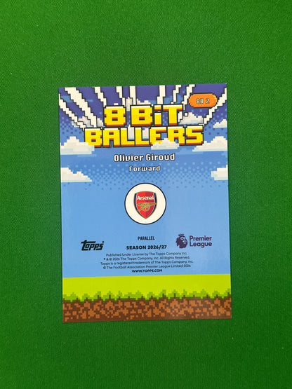 Olivier Giroud 8-Bit Ballers Black and White 04/75 — back