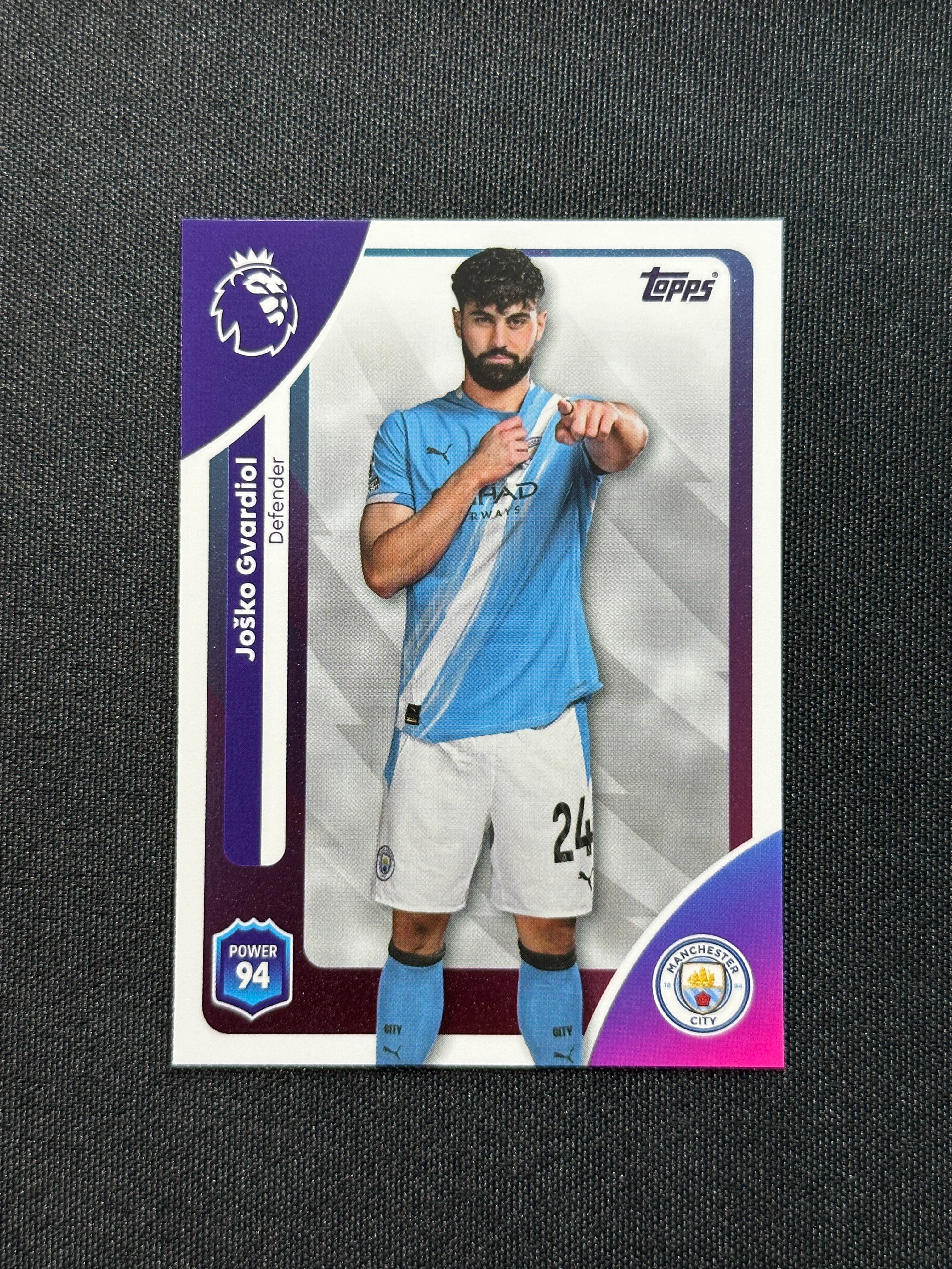 レプリカ（未使用）／JOSKO GVARDIOL／Manchester City 184 Joško Gvardiol Manchester City Base - Topps Premier League