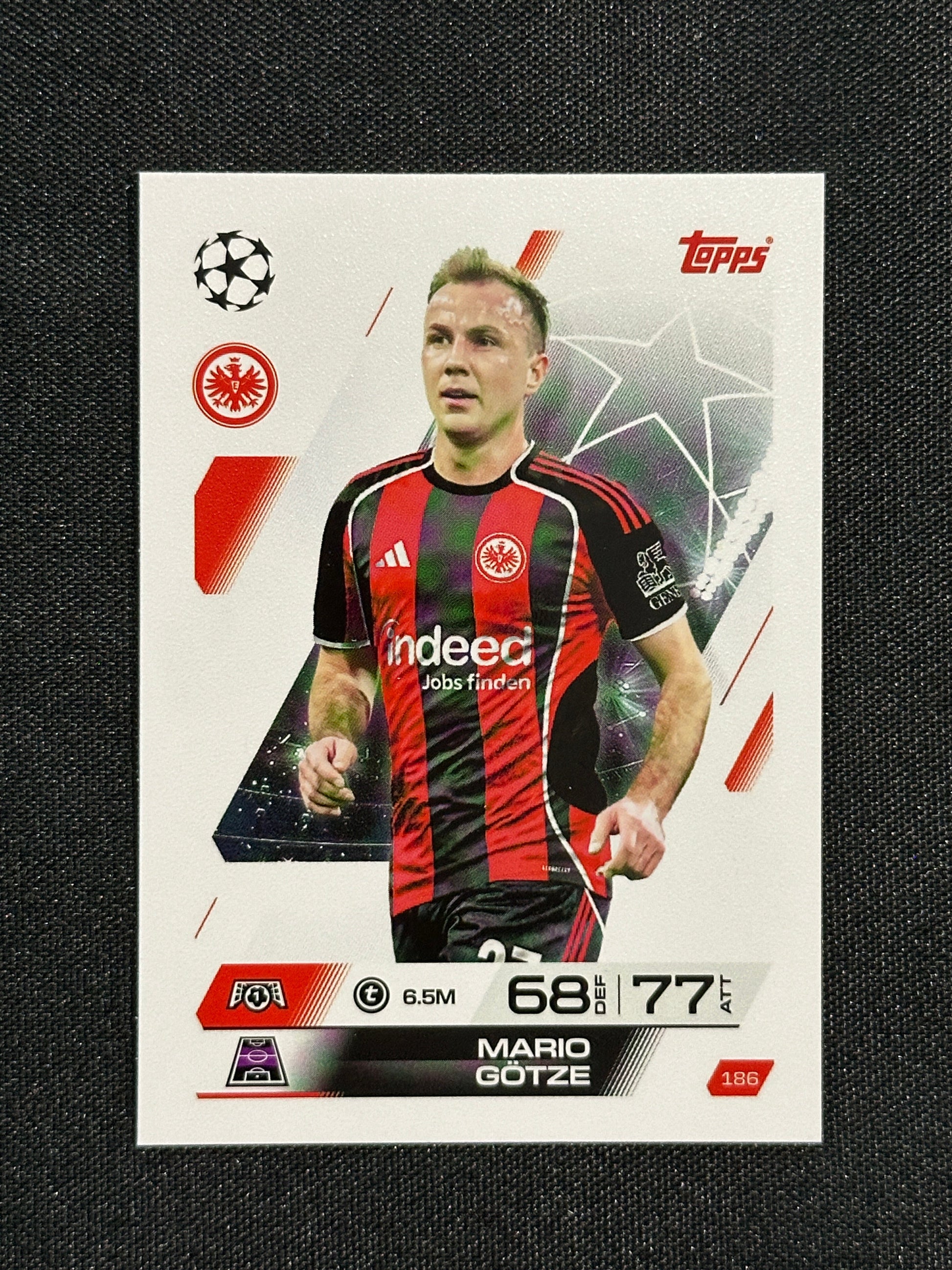 186 Mario Götze Eintracht Frankfurt Base - Topps Match Attax 2025/26
