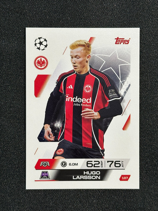187 Hugo Larsson Eintracht Frankfurt Base - Topps Match Attax 2025/26