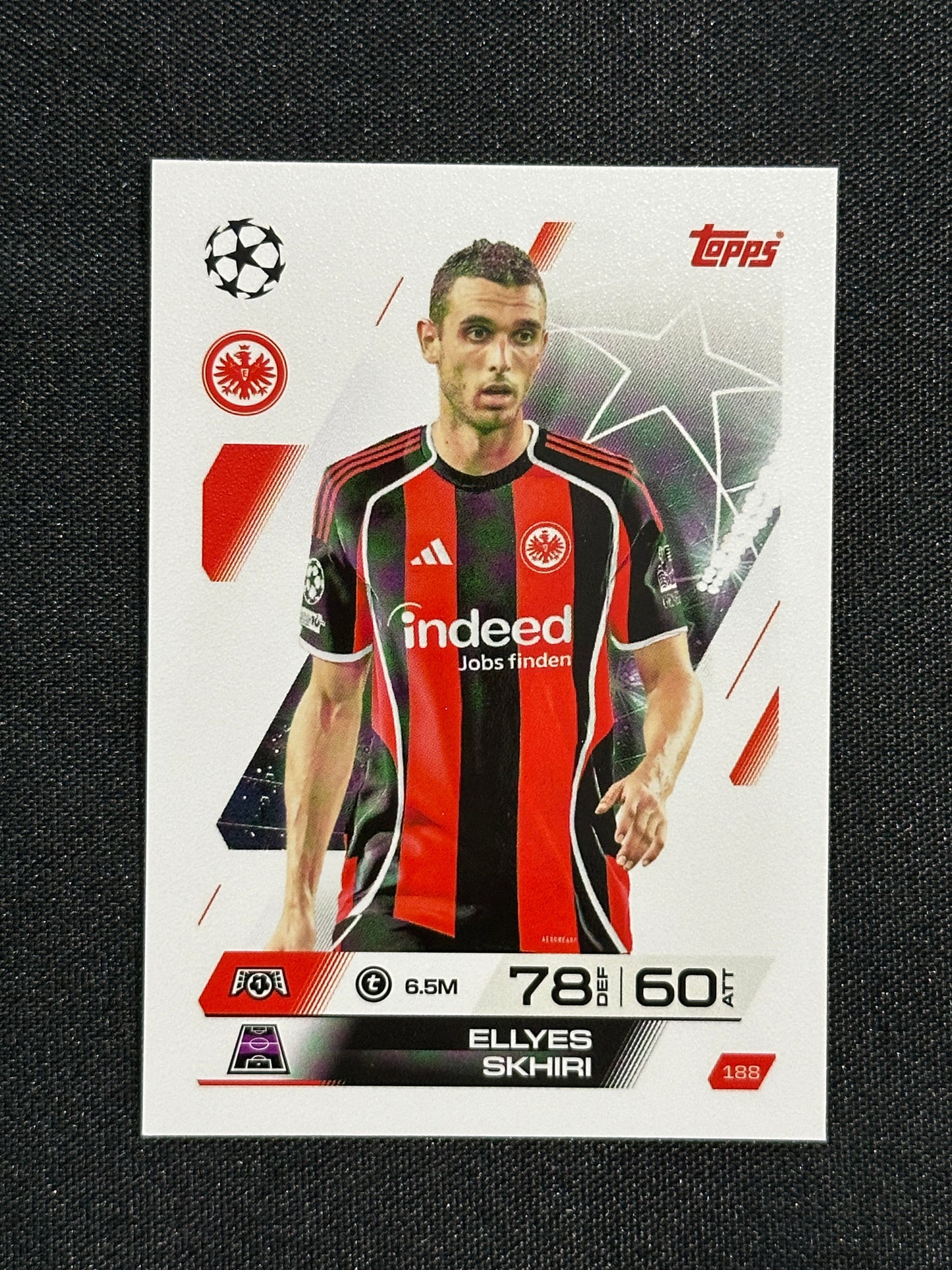 188 Ellyes Skhiri Eintracht Frankfurt Base - Topps Match Attax 2025/26
