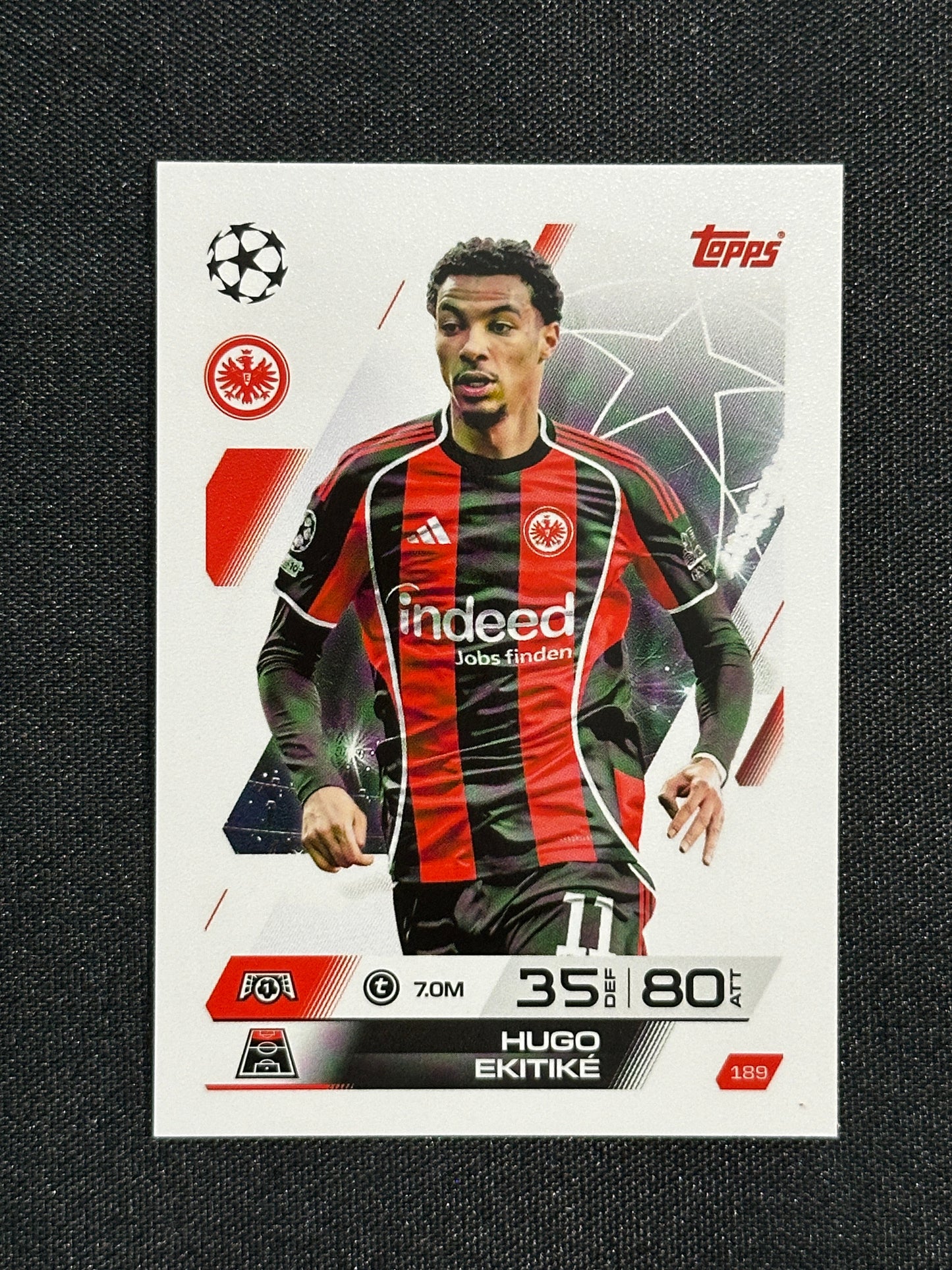 189 Hugo Ekitike Eintracht Frankfurt Base - Topps Match Attax 2025/26