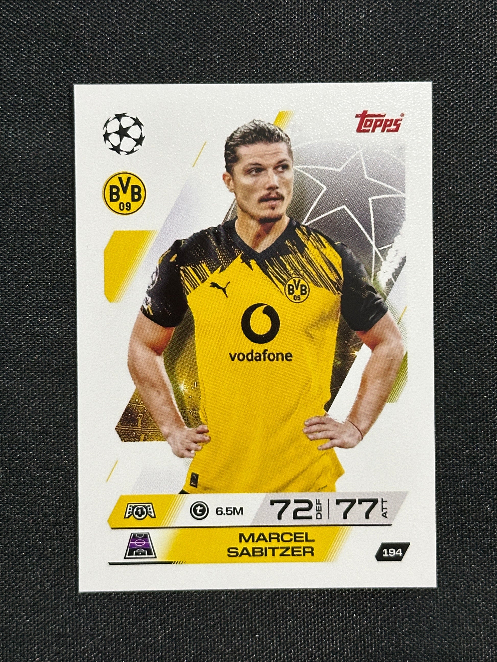 194 Marcel Sabitzer Borussia Dortmund Base - Topps Match Attax 2025/26