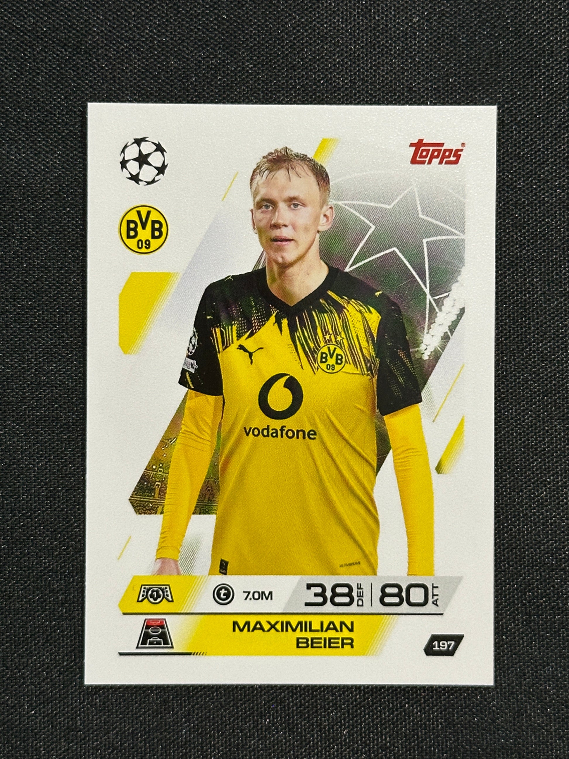 197 Maximilian Beier Borussia Dortmund Base - Topps Match Attax 2025/26
