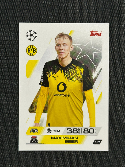 197 Maximilian Beier Borussia Dortmund Base - Topps Match Attax 2025/26