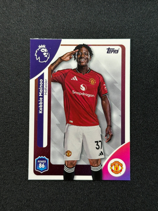206 Kobbie Mainoo Manchester United Base - Topps Premier League 2026