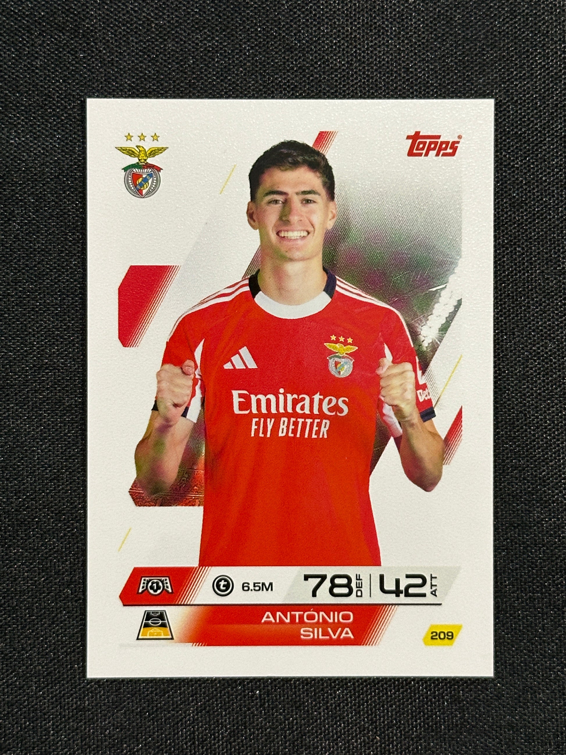 209 Antonio Silva SL Benfica Base - Topps Match Attax 2025/26