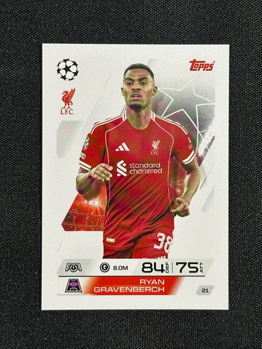 21 Ryan Gravenberch Liverpool Base - Topps Match Attax 2025/26