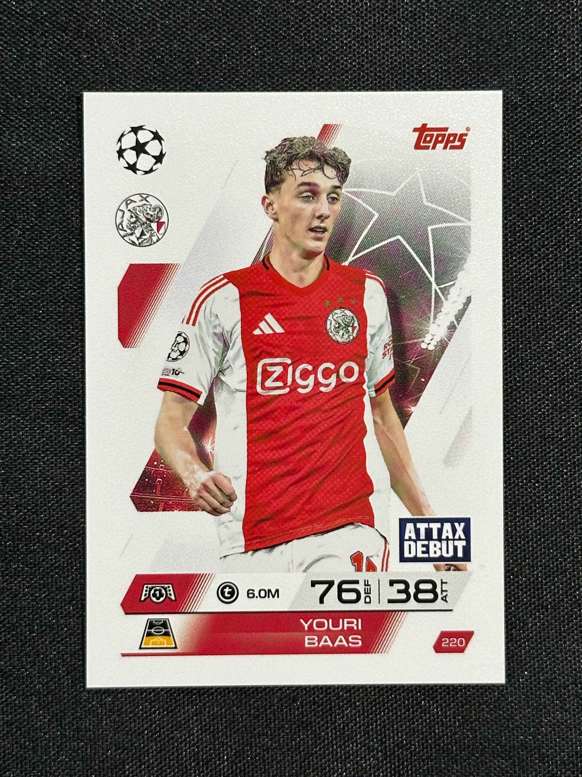 220 Youri Baas AFC Ajax Base - Topps Match Attax 2025/26