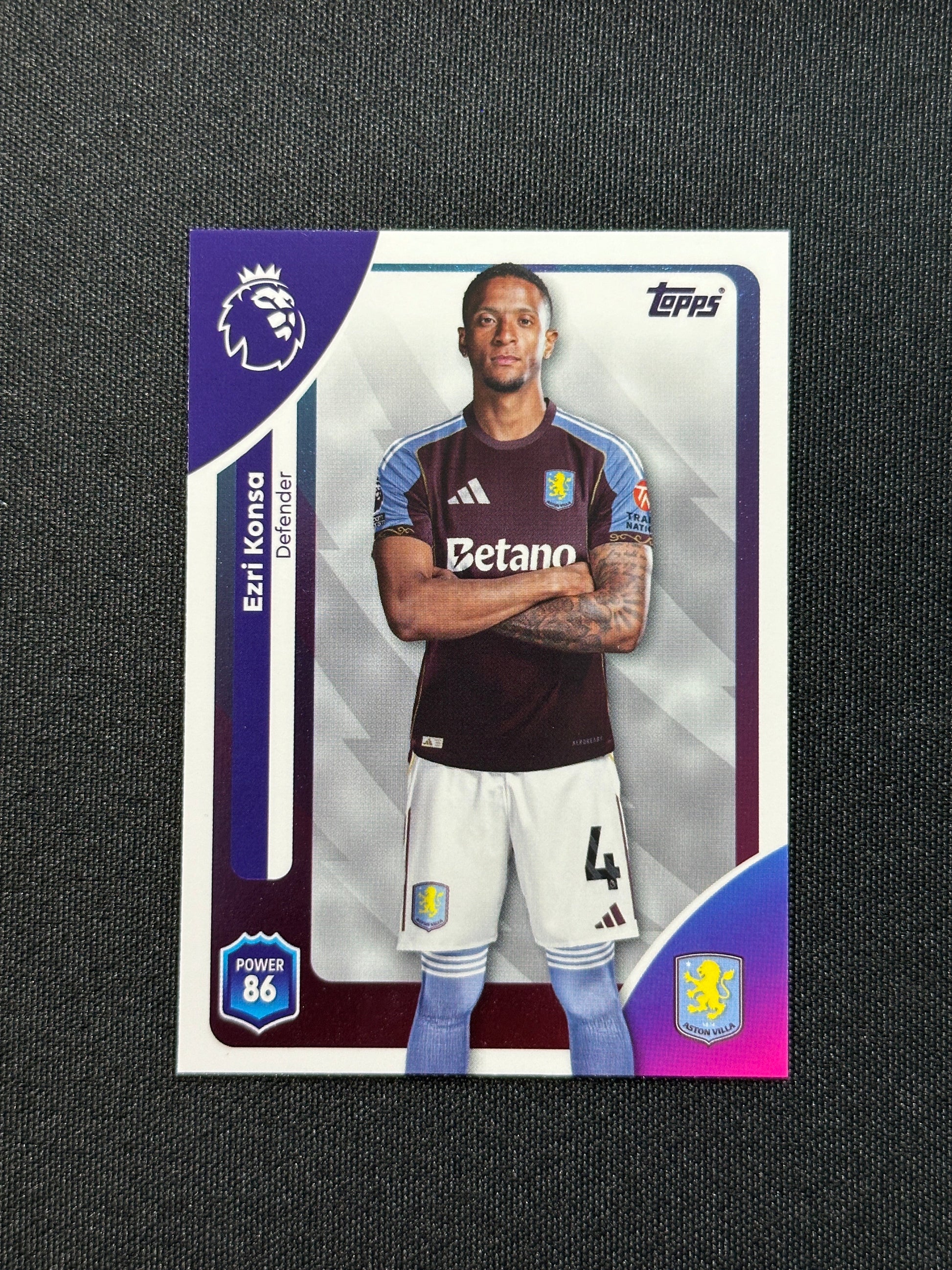22 Ezri Konsa Aston Villa Base - Topps Premier League 2026