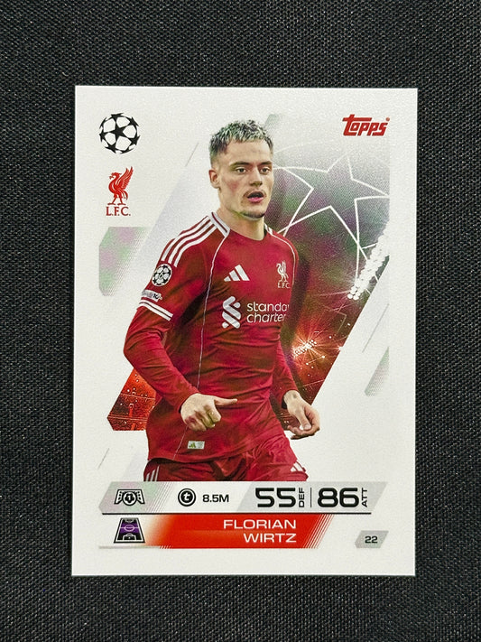 22 Florian Wirtz Liverpool Base - Topps Match Attax 2025/26