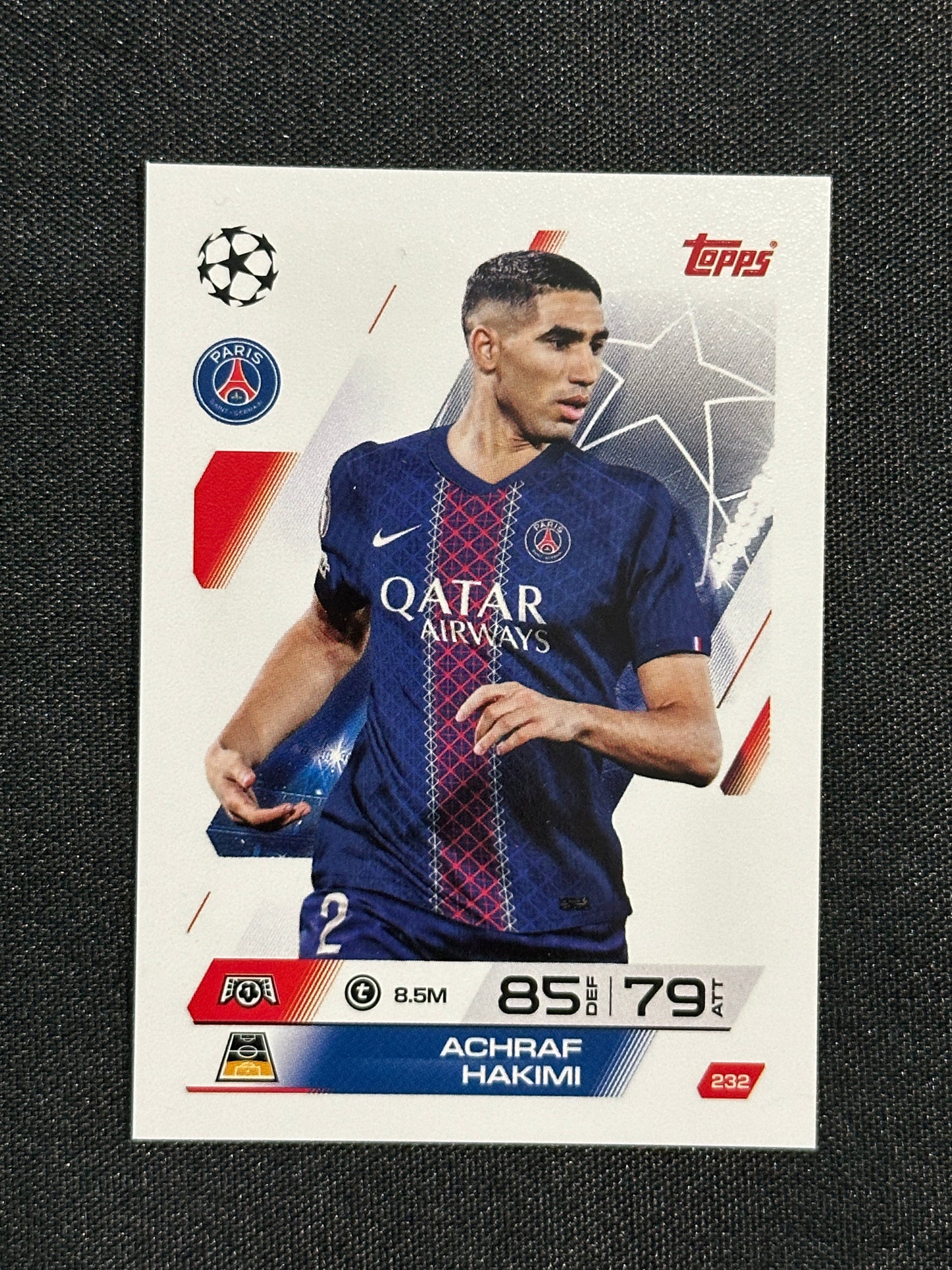 232 Achraf Hakimi PSG Base - Topps Match Attax 2025/26