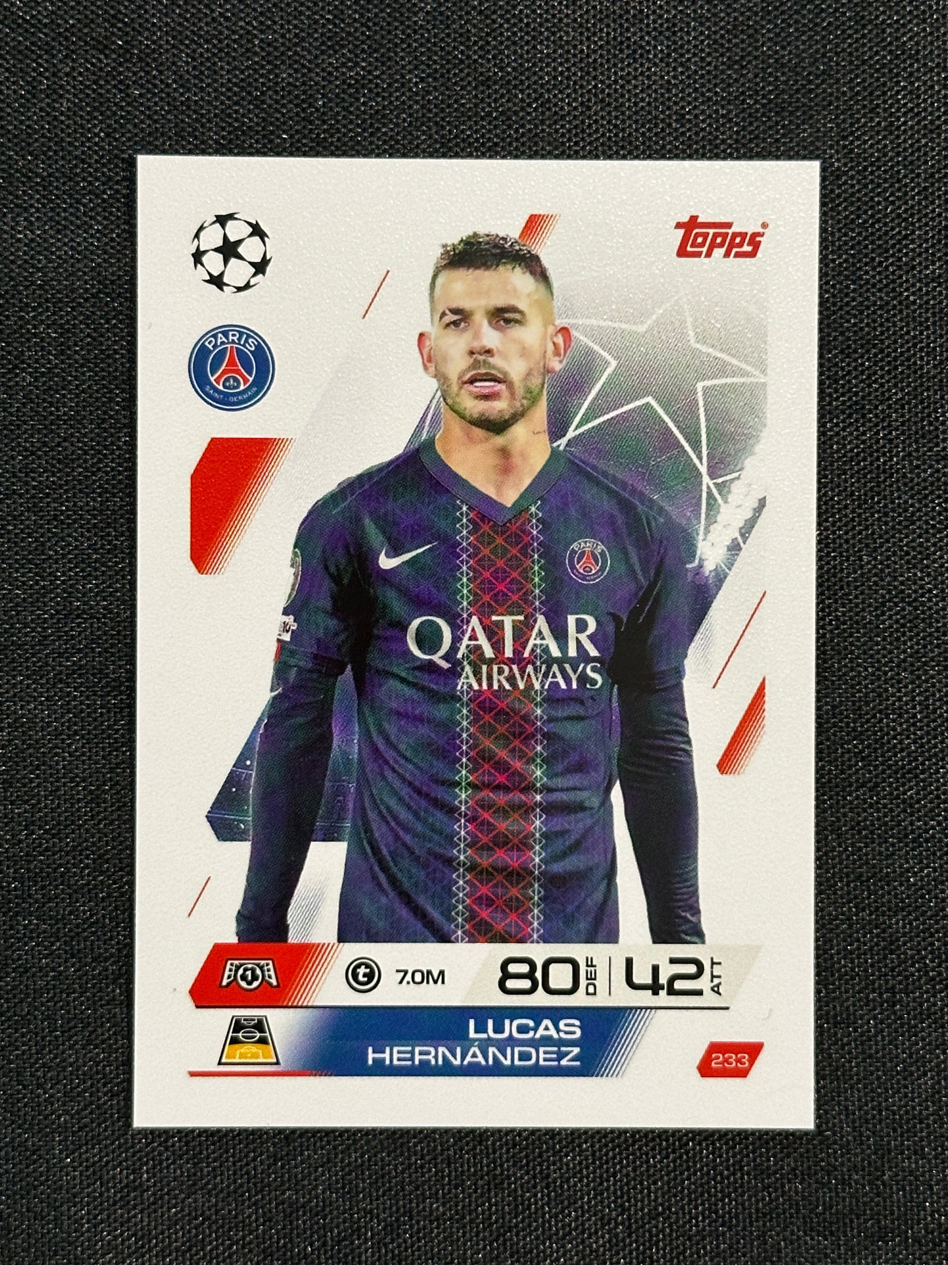 233 Lucas Hernández PSG Base - Topps Match Attax 2025/26
