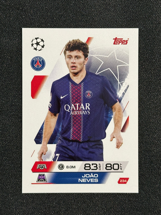 234 João Neves PSG Base - Topps Match Attax 2025/26