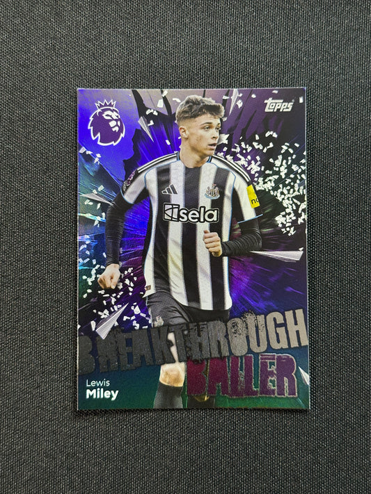 234 Lewis Miley Newcastle Breakthrough Baller - Topps Premier League 2026