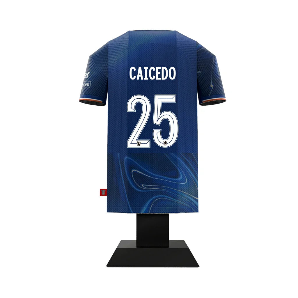 Caicedo 25 Chelsea home shirt