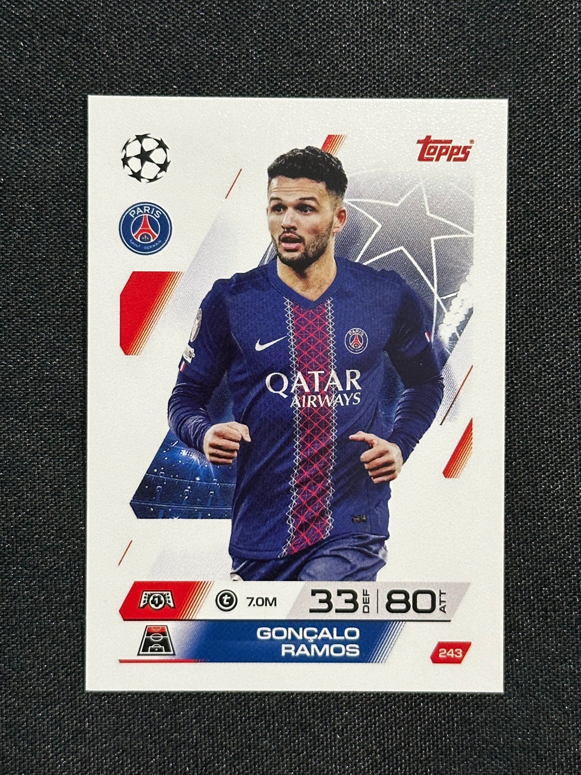 243 Gonçalo Ramos PSG Base - Topps Match Attax 2025/26