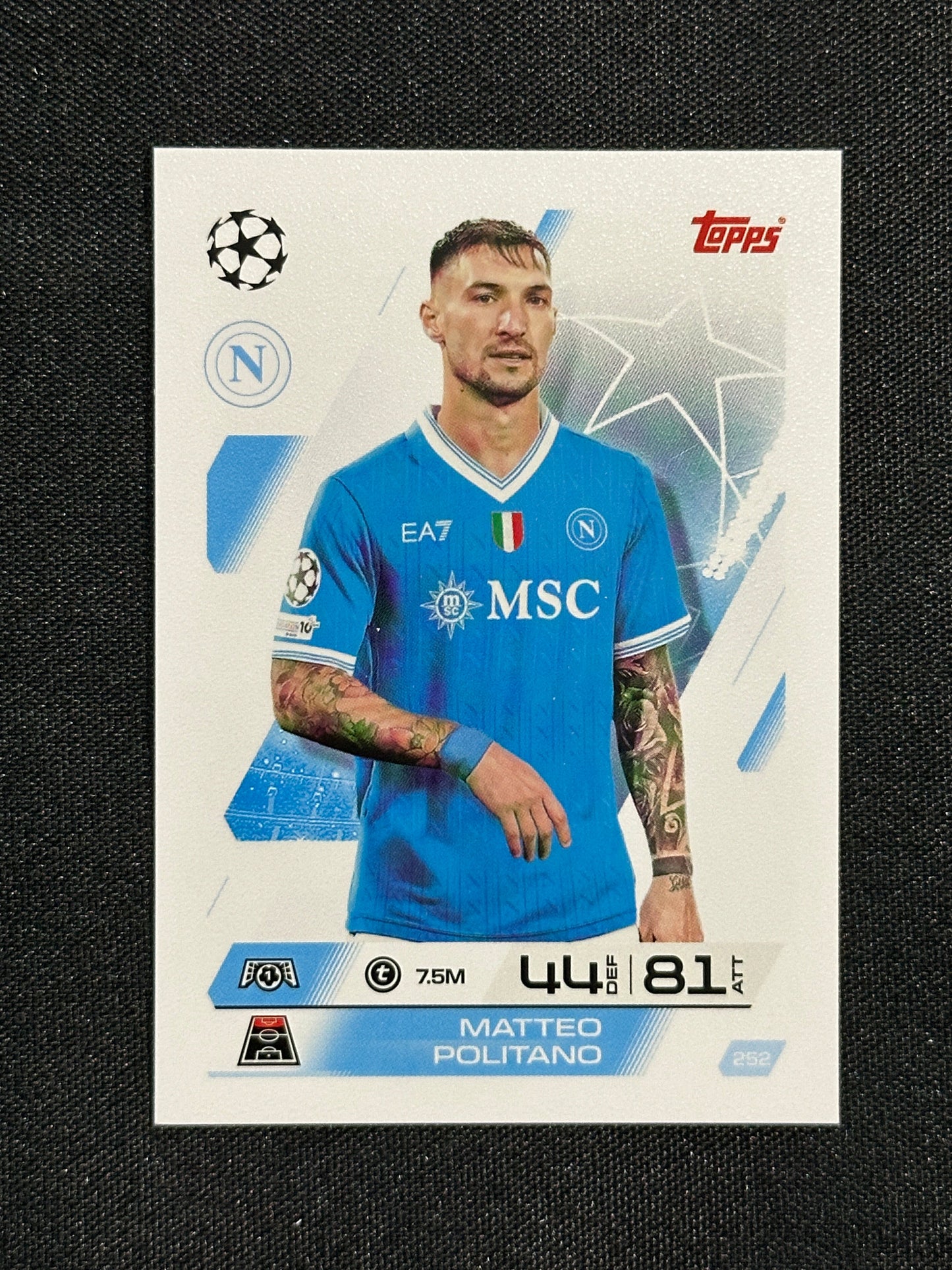 252 Matteo Politano Napoli Base - Topps Match Attax 2025/26