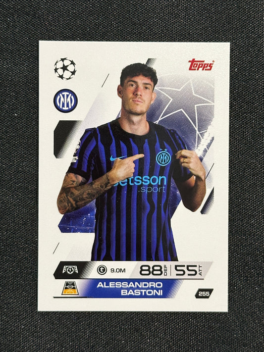 255 Alessandro Bastoni Inter Milan Base - Topps Match Attax 2025/26