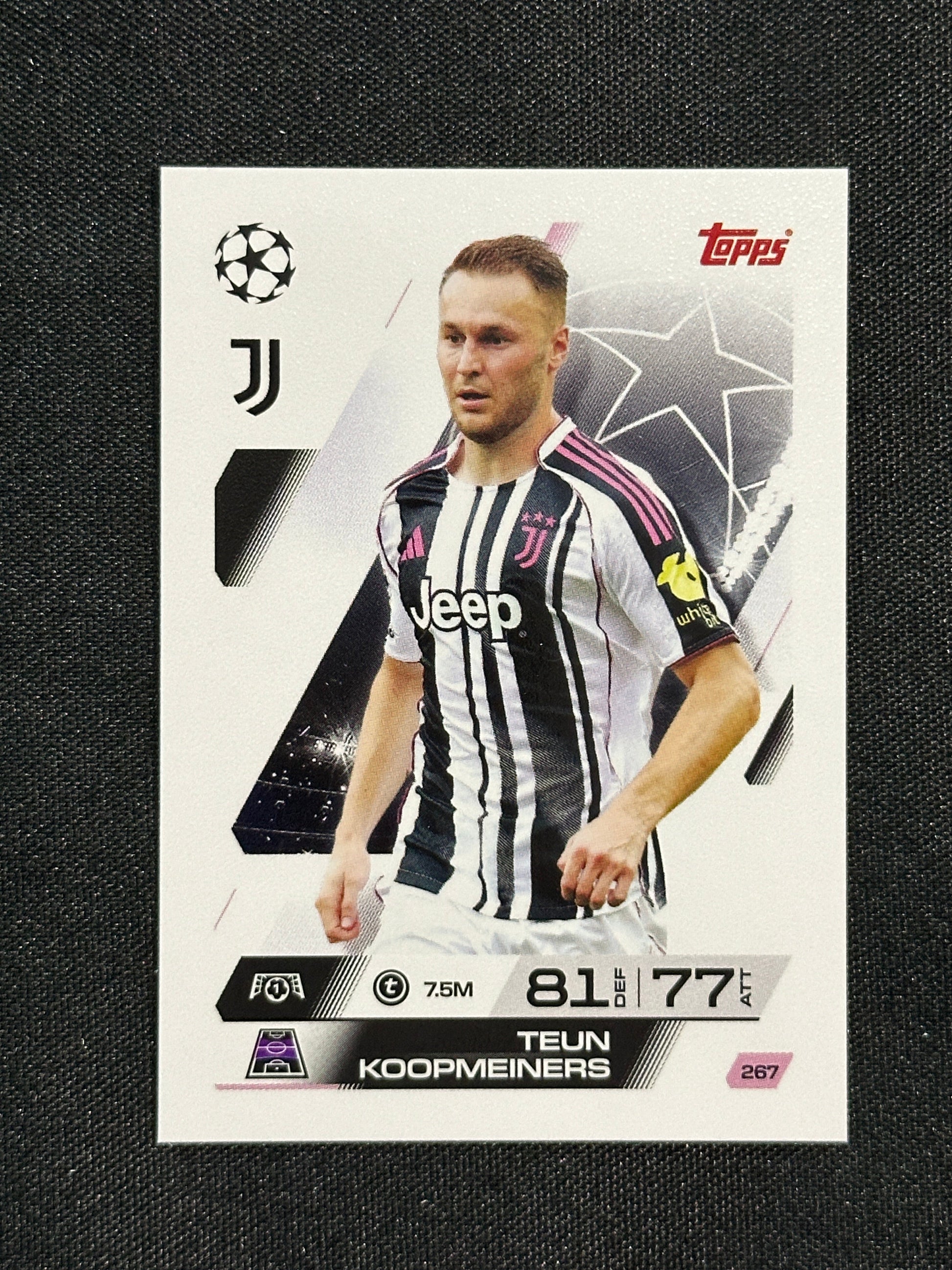 267 Teun Koopmeiners Juventus Base - Topps Match Attax 2025/26