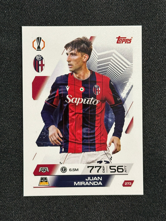 273 Juan Miranda Bologna 1909 Base - Topps Match Attax 2025/26
