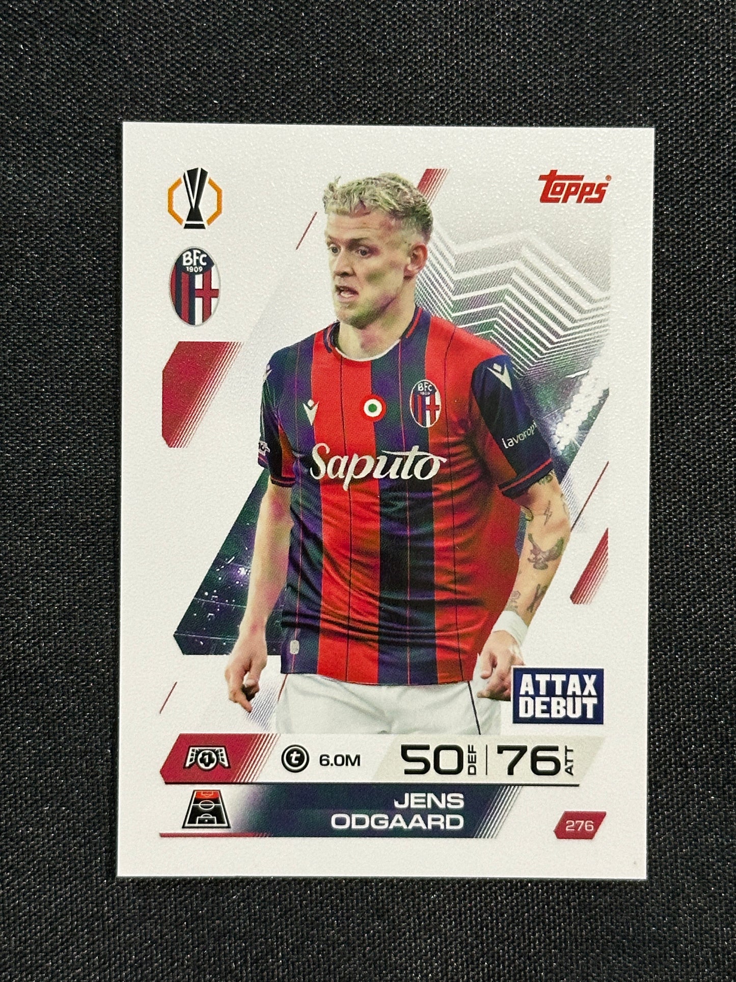 276 Jens Odgaard Bologna 1909 Base - Topps Match Attax 2025/26
