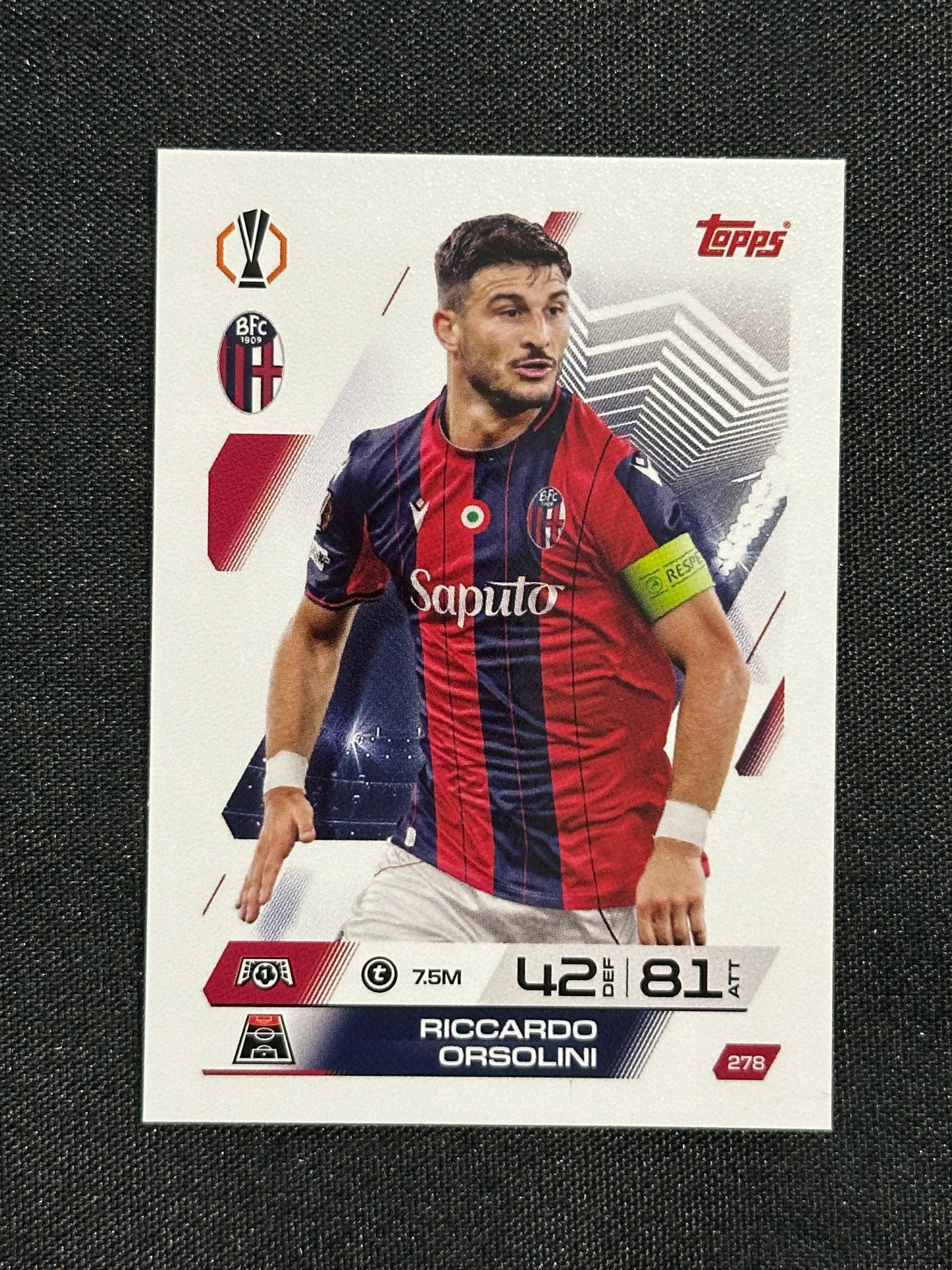 278 Riccardo Orsolini Bologna 1909 Base - Topps Match Attax 2025/26