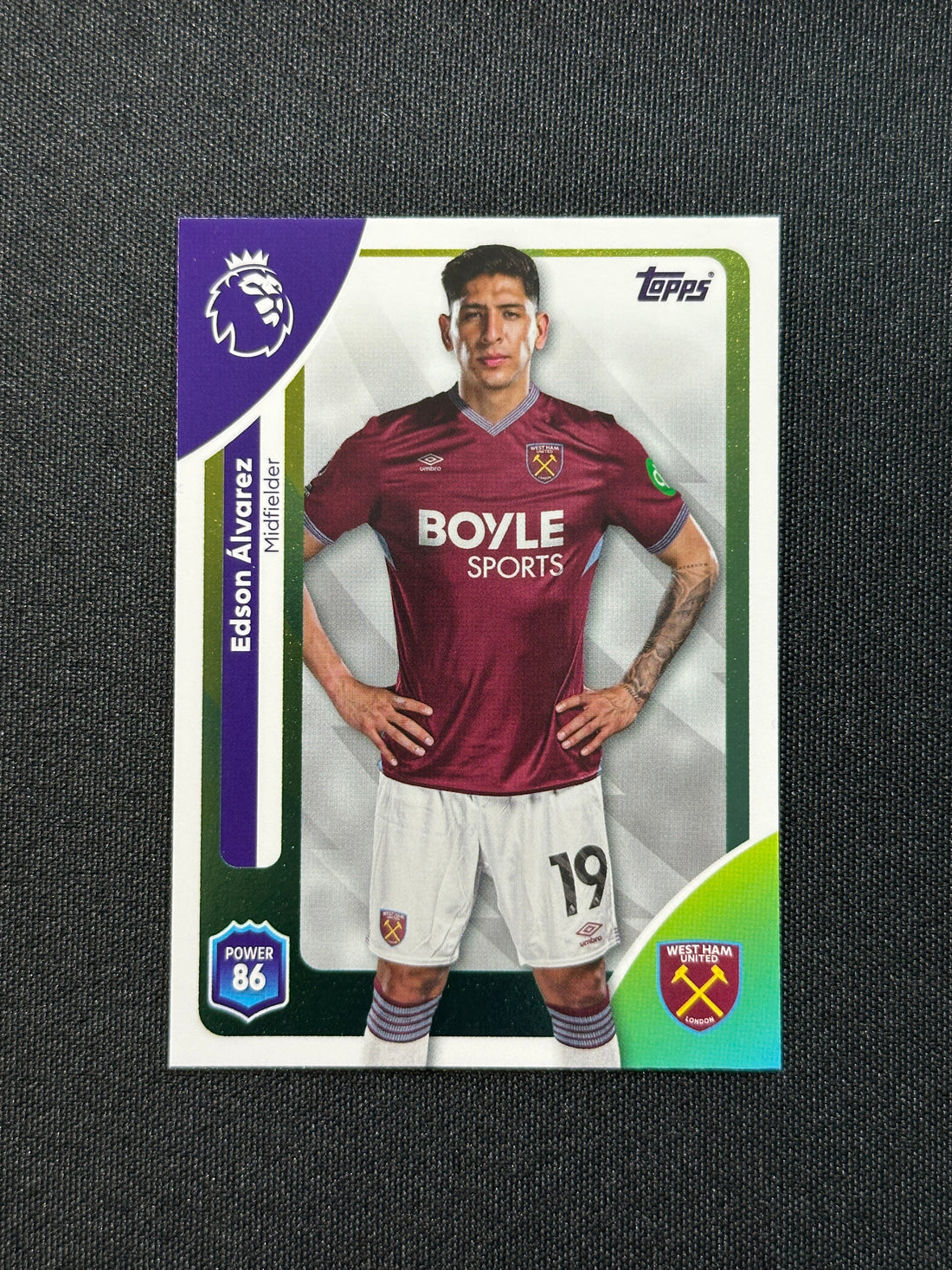 279 Edson Álvarez West Ham Base Topps Premier League 2026 LukeSolve com