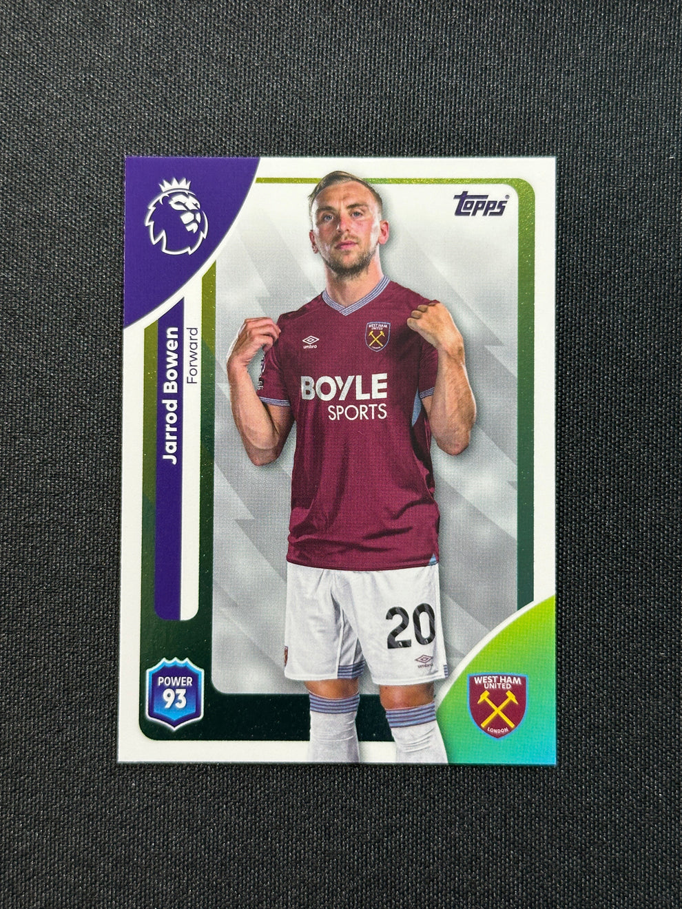 284 Jarrod Bowen West Ham Base Topps Premier League 2026 LukeSolve com