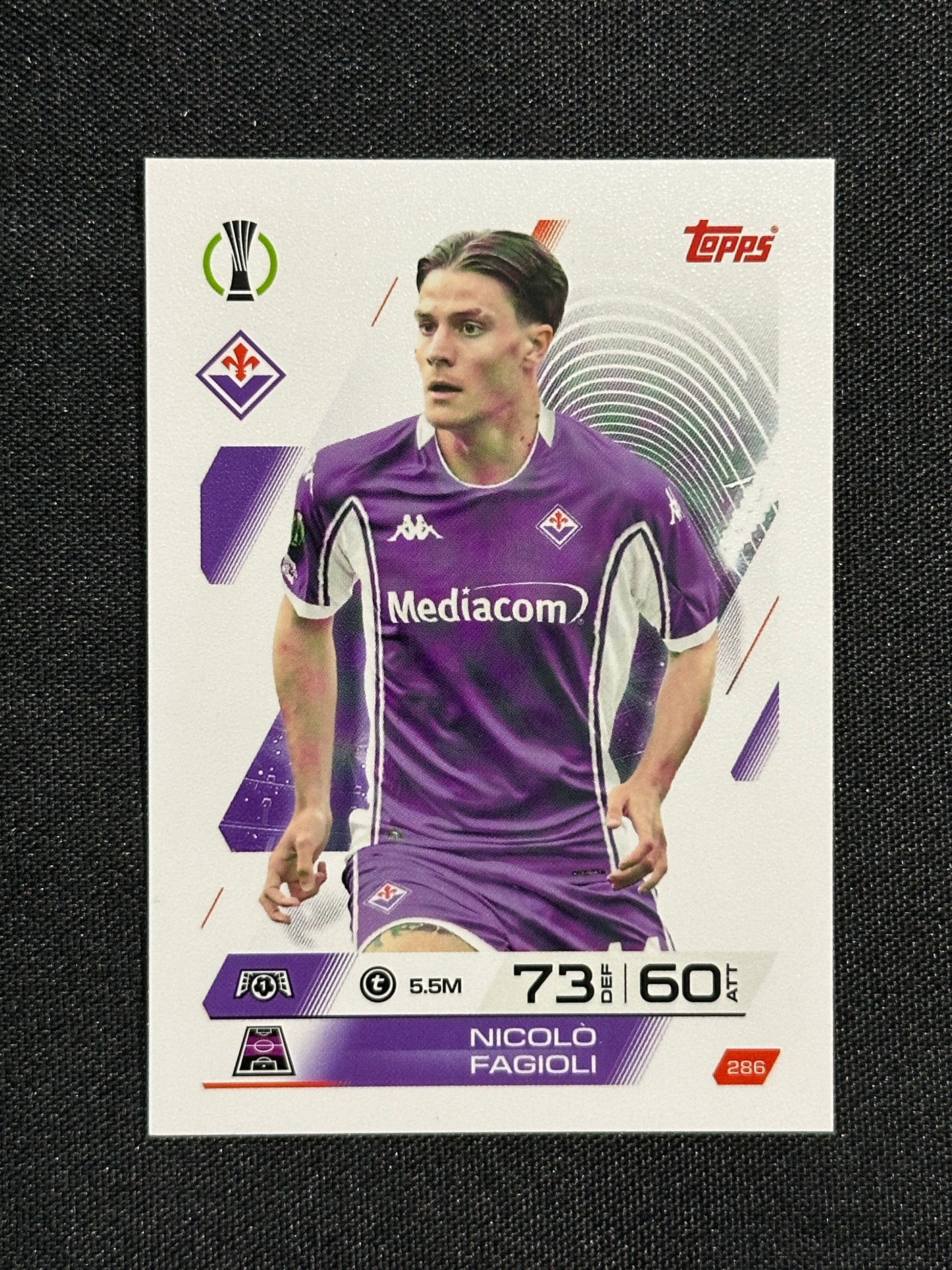 286 Nicolò Fagioli Fiorentina Base - Topps Match Attax 2025/26