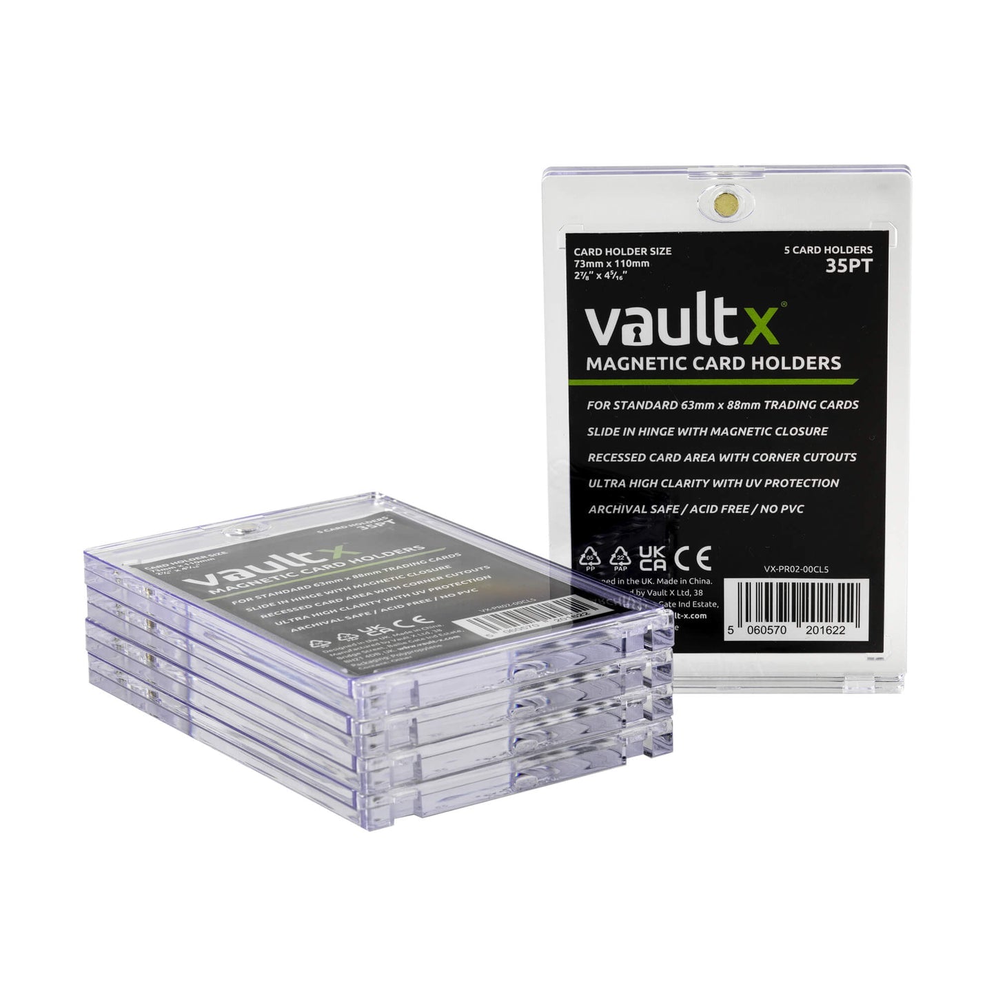 Vault X Magnetic Card Holders 35pt - 5 Pack