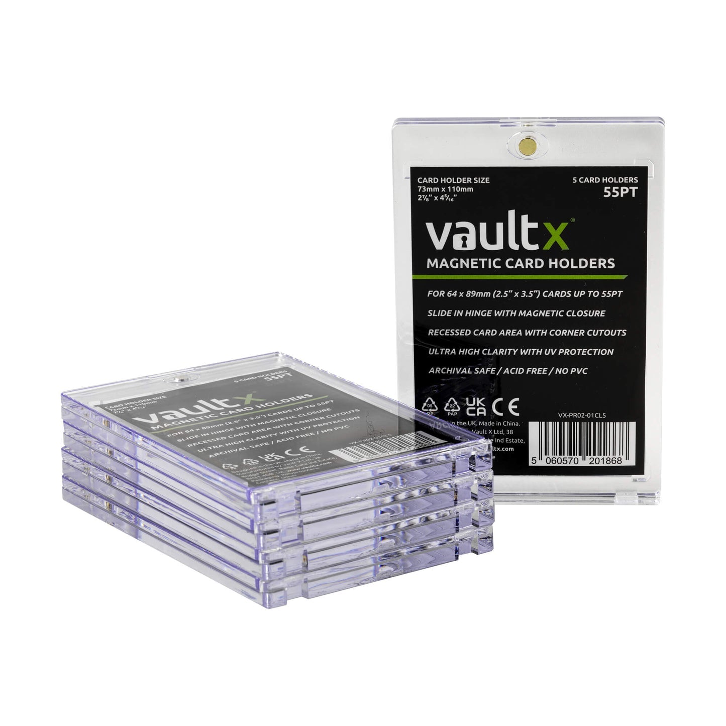 Vault X Magnetic Card Holders 55pt - 5 Pack