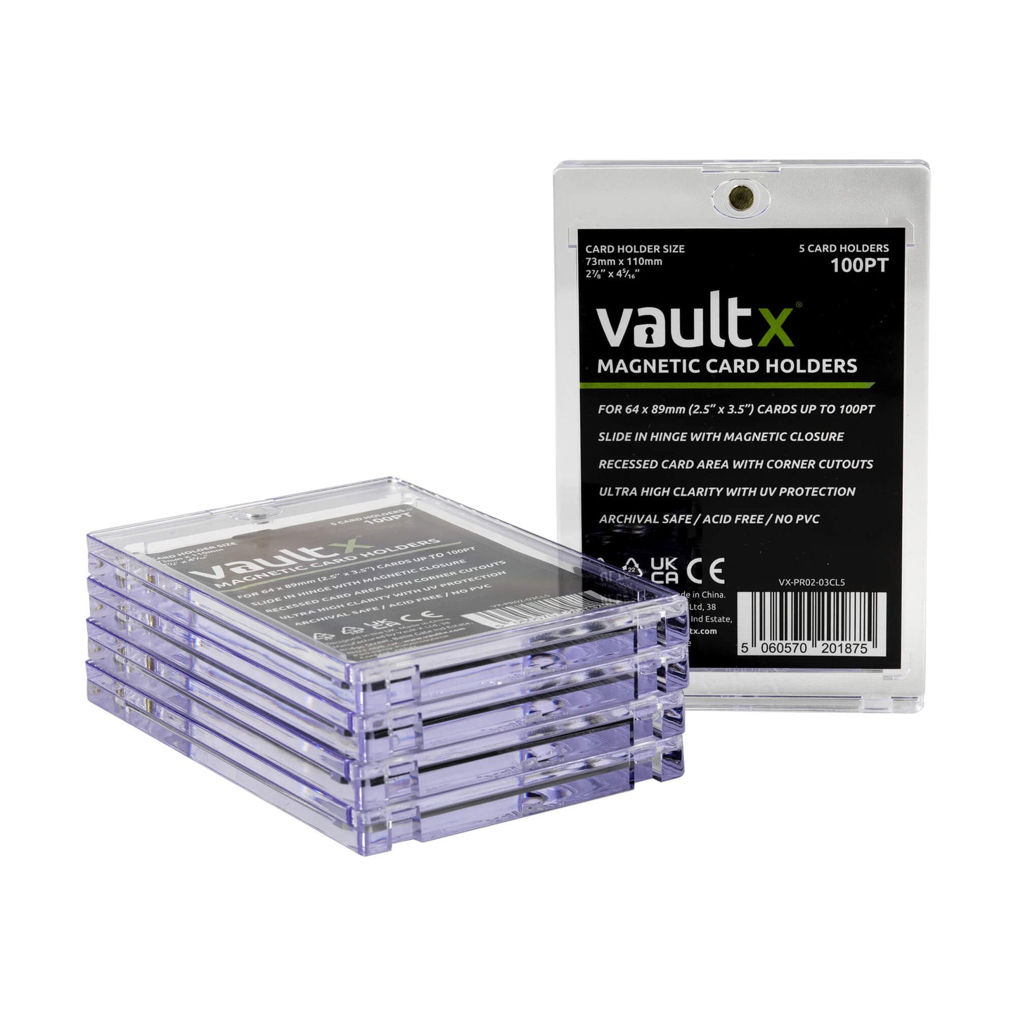 Vault X Magnetic Card Holders 100pt - 5 Pack