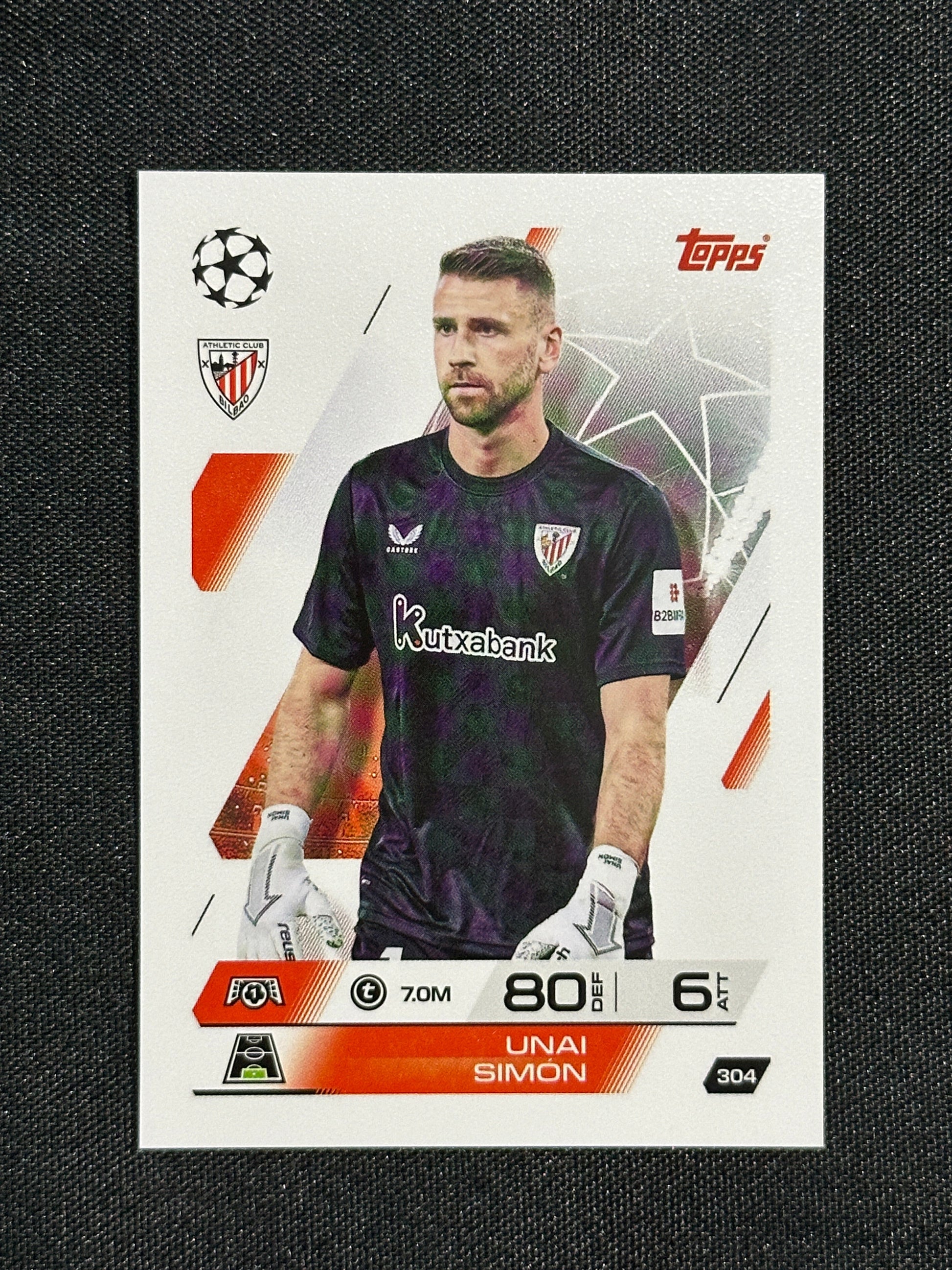 304 Unai Simón Athletic Club Base - Topps Match Attax 2025/26