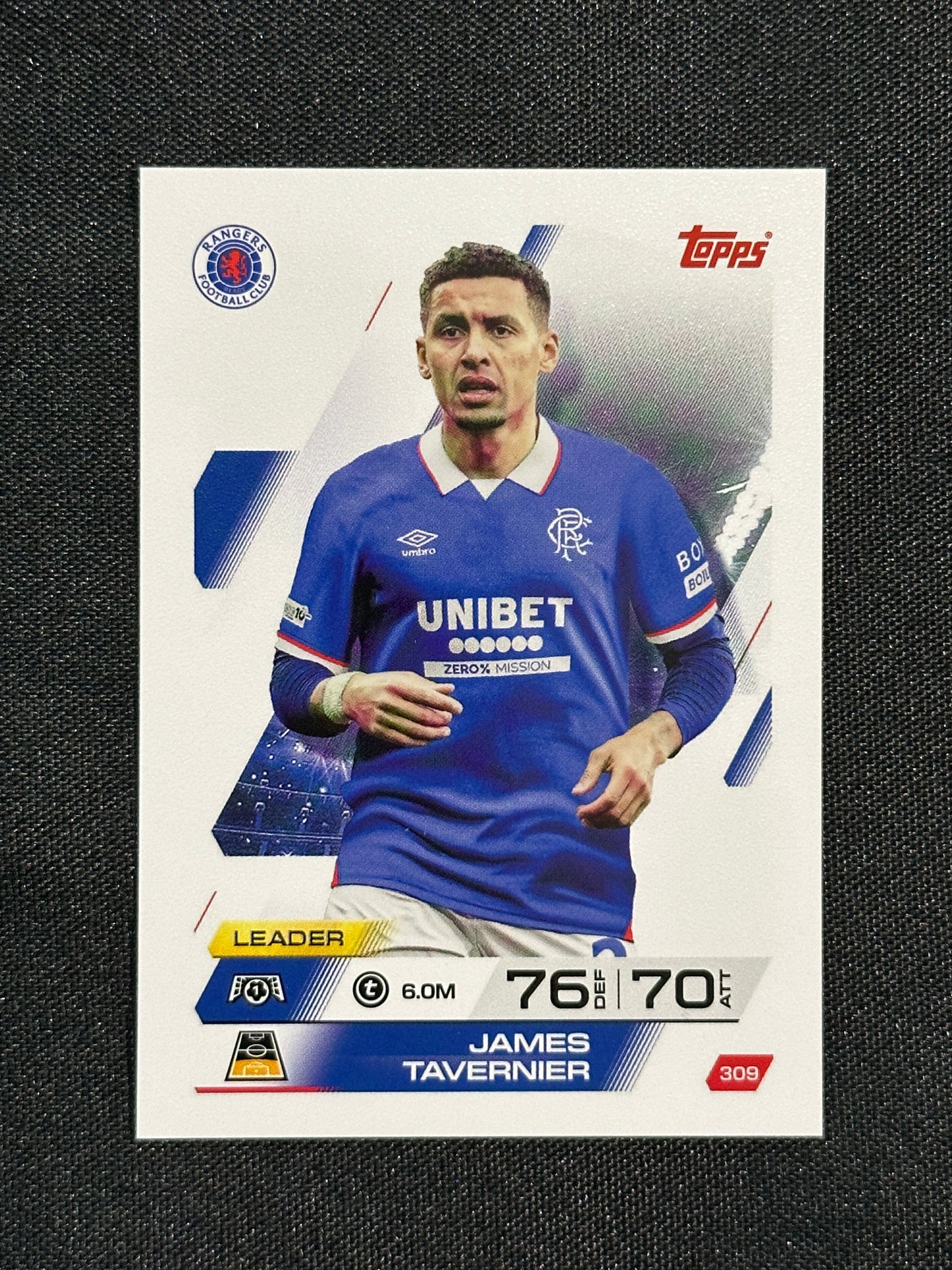 309 James Tavernier Rangers Base - Topps Match Attax 2025/26