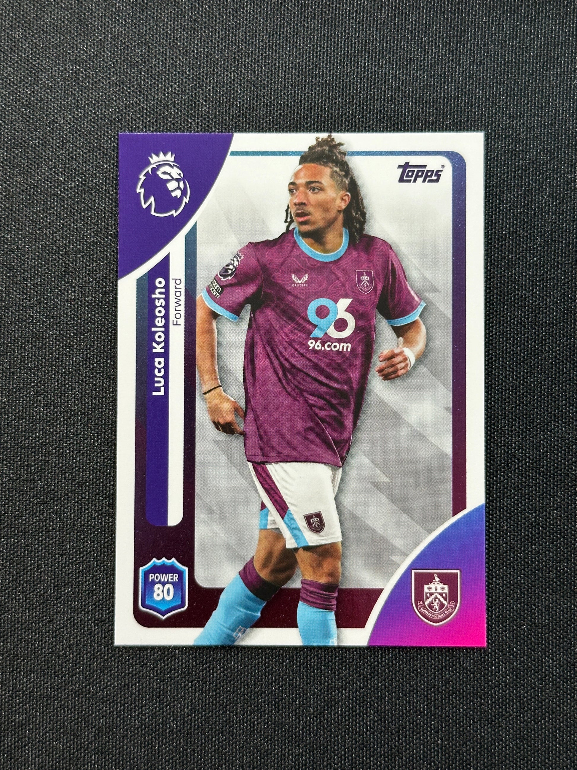 319 Luca Koleosho Burnley Base Topps Premier League 2026 LukeSolve com